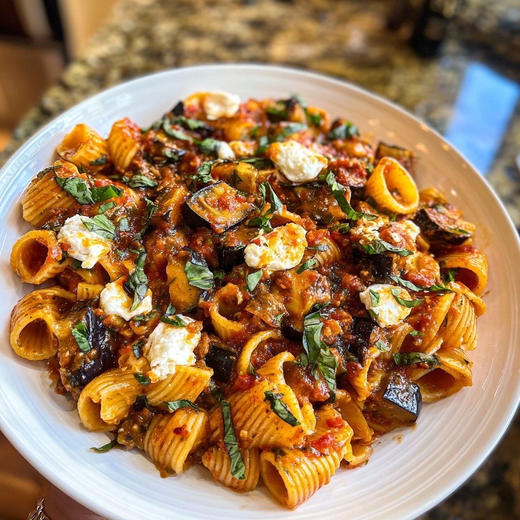 Internationale Küche Italienische Pasta alla Norma