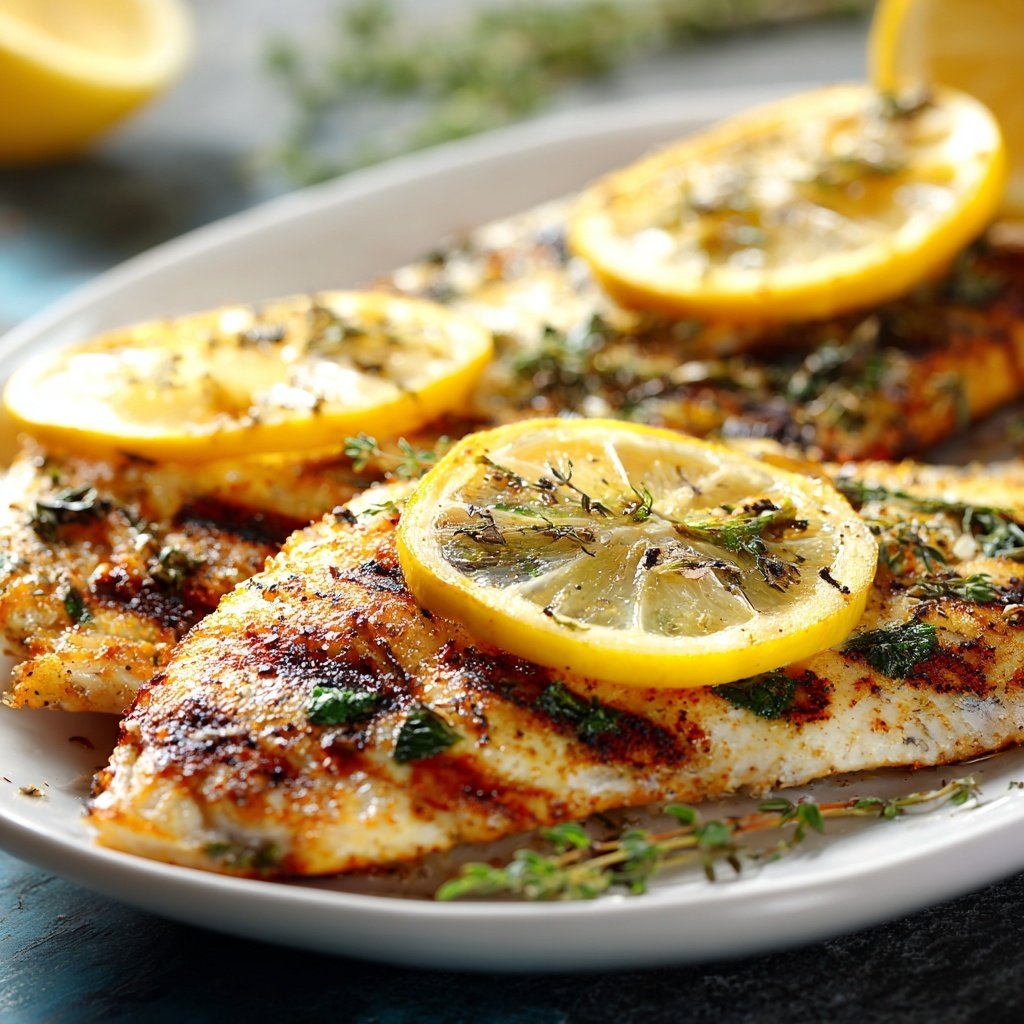 Gesund & Leicht Zitronen-Gegrillter Fisch
