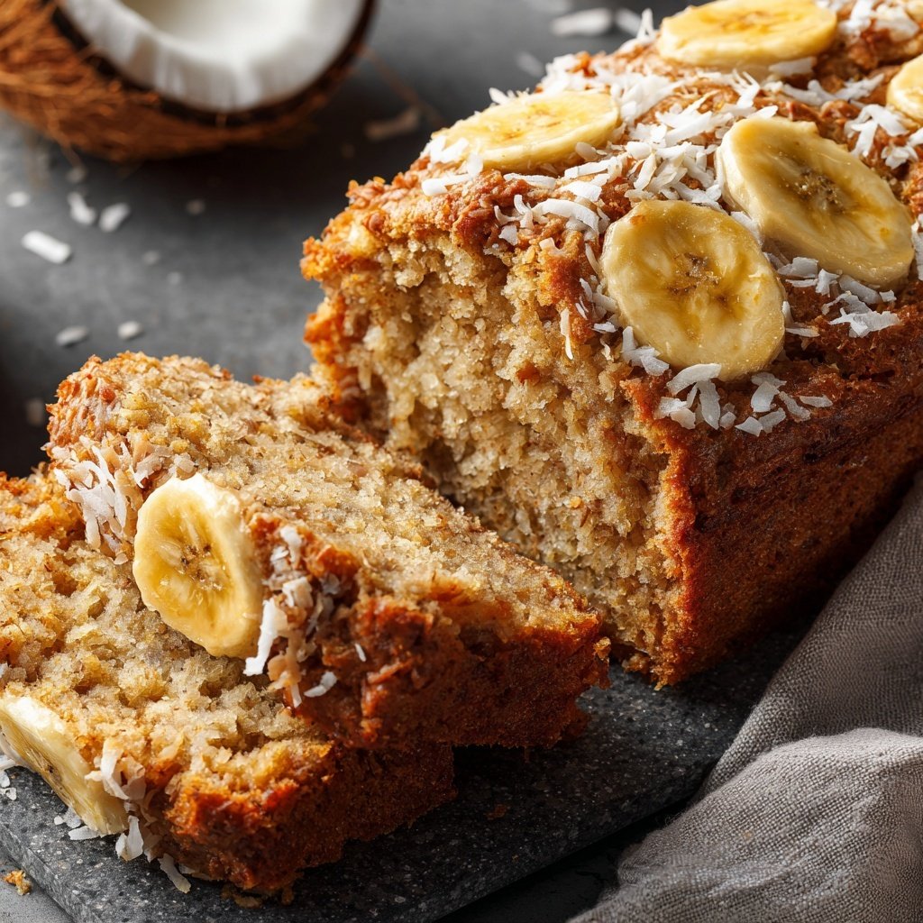 Bananenbrot mit Kokos