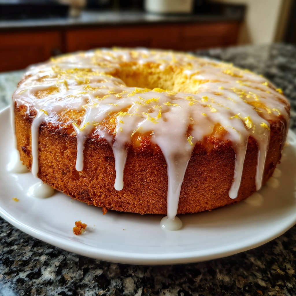 Käsekuchen mit Zitronenguss