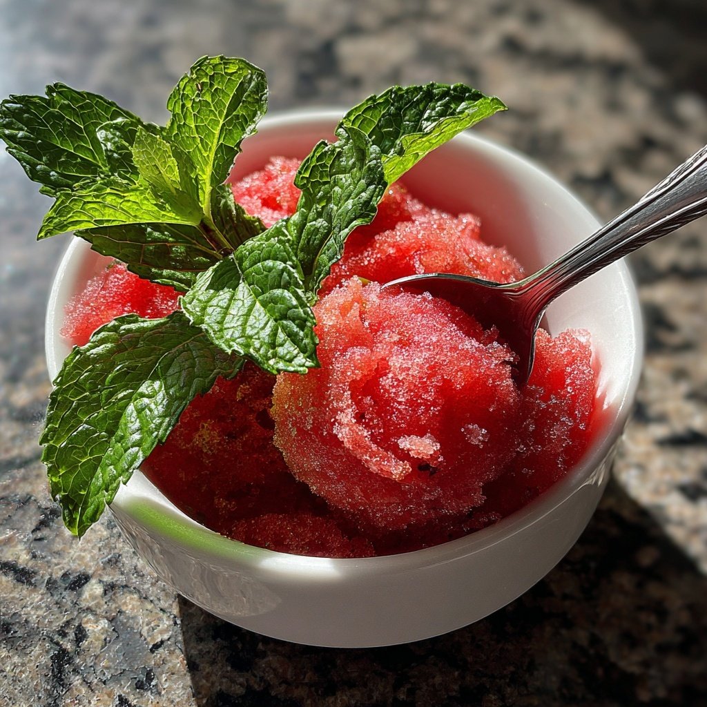 Erdbeer Sorbet Mit Minze