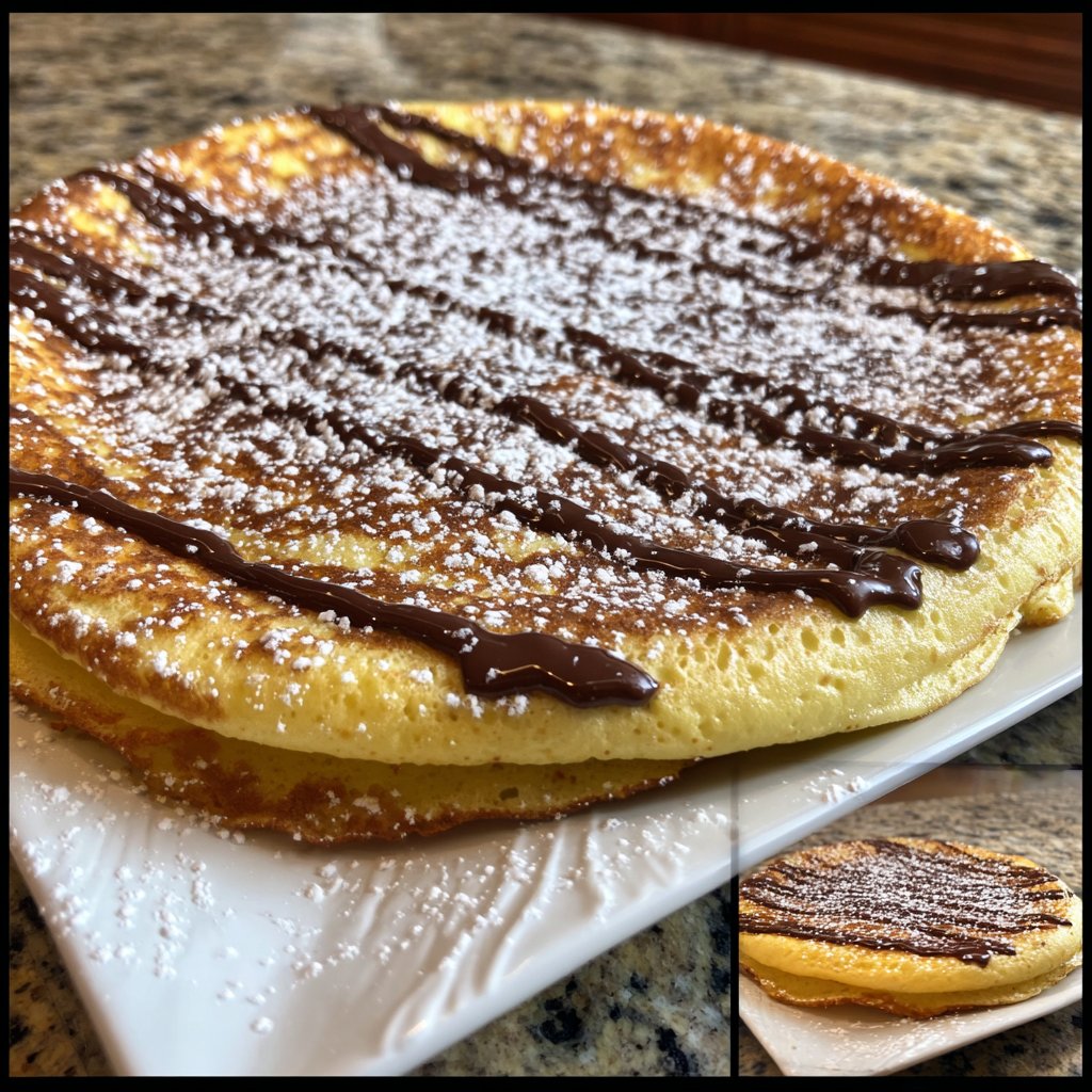 Pfannkuchen mit Schokostreifen