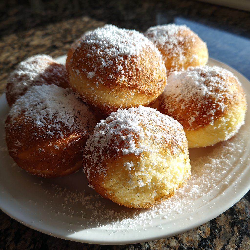 Quarkbällchen mit Zitronenzucker