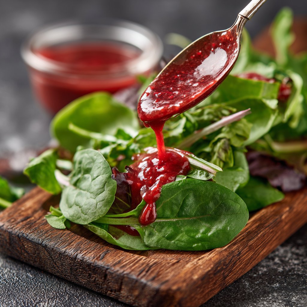 Rucolasalat mit Himbeerdressing