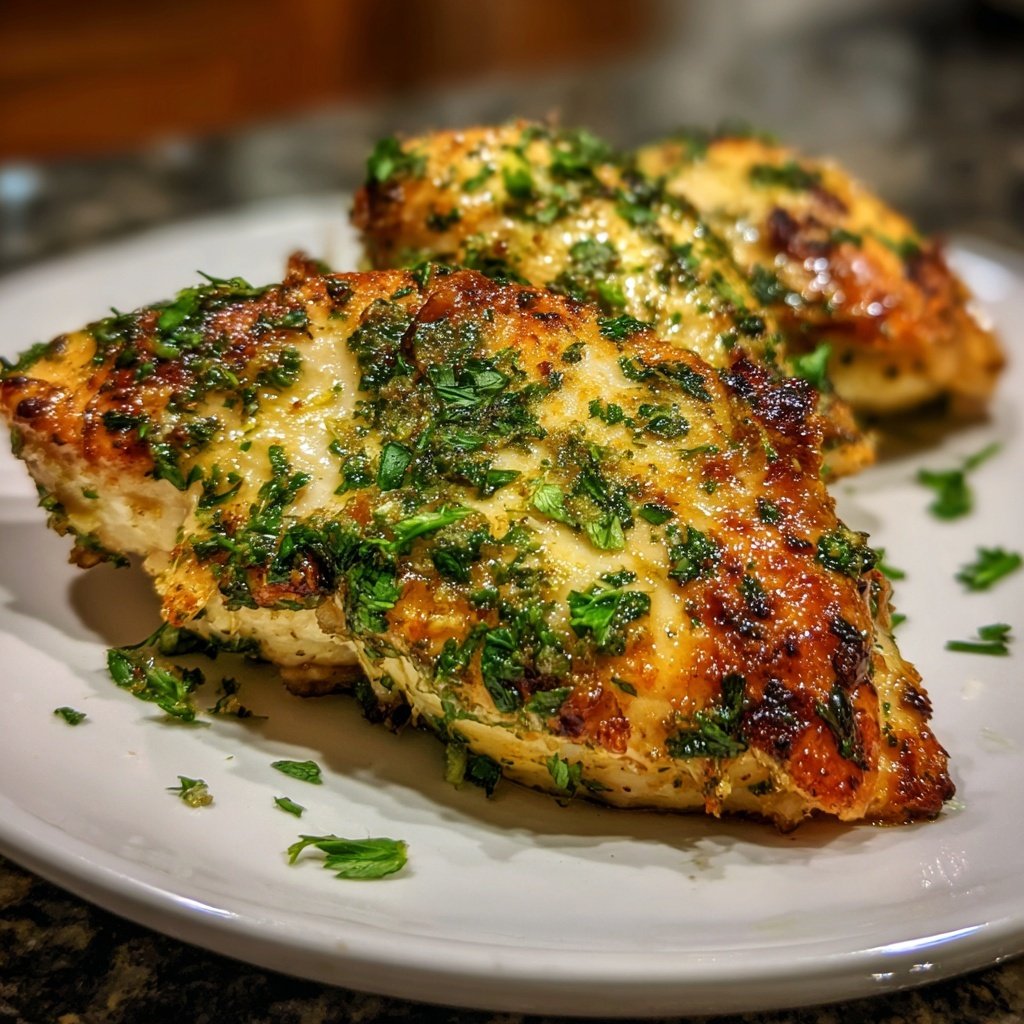 Hähnchenbrust mit Kräuterbutter