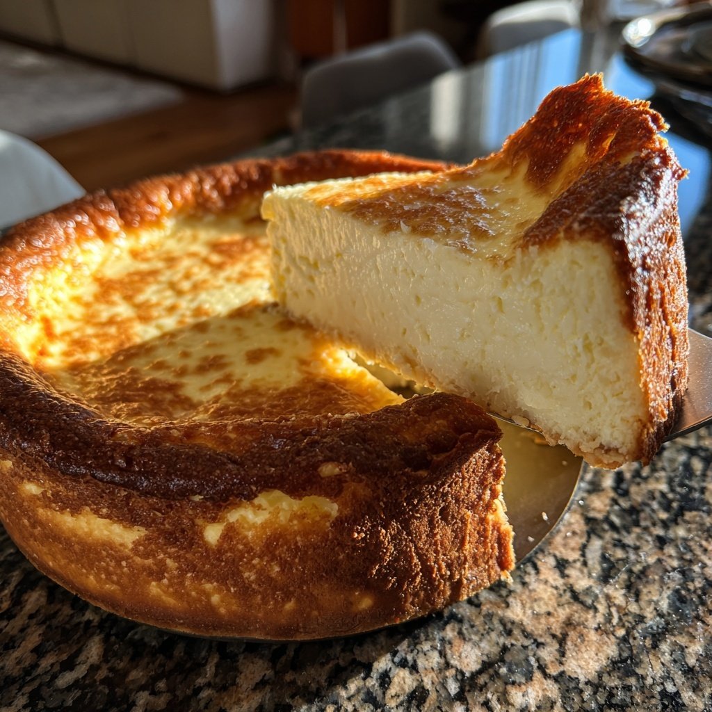 Käsekuchen mit Mandelboden