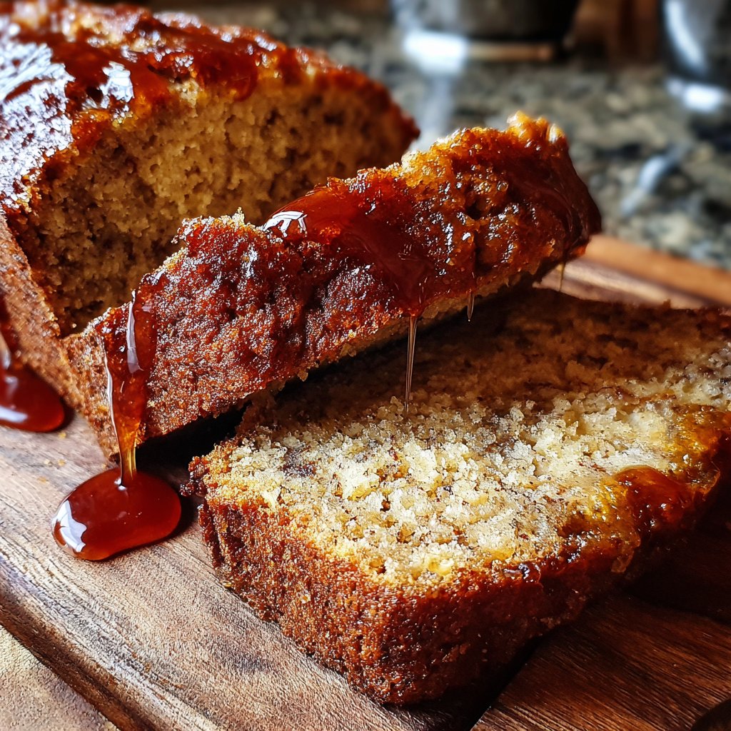Bananenbrot mit Ahornsirup