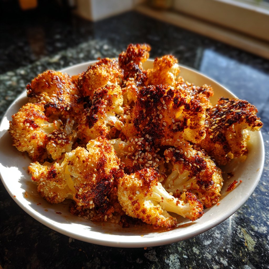 Blumenkohlpfanne mit Sesam