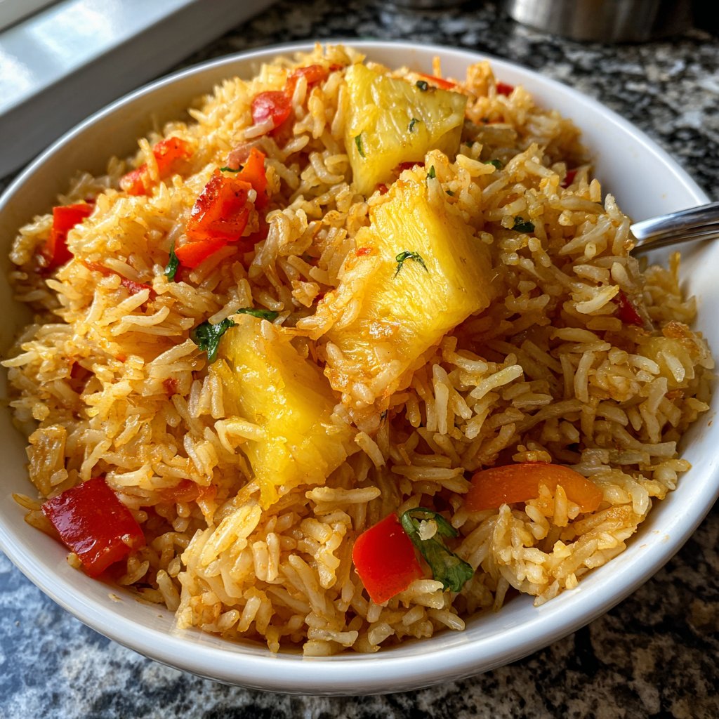 Gebratener Reis mit Ananas